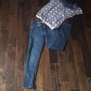 Girls Lucky Brand Shirt/Girls Levi Jeans